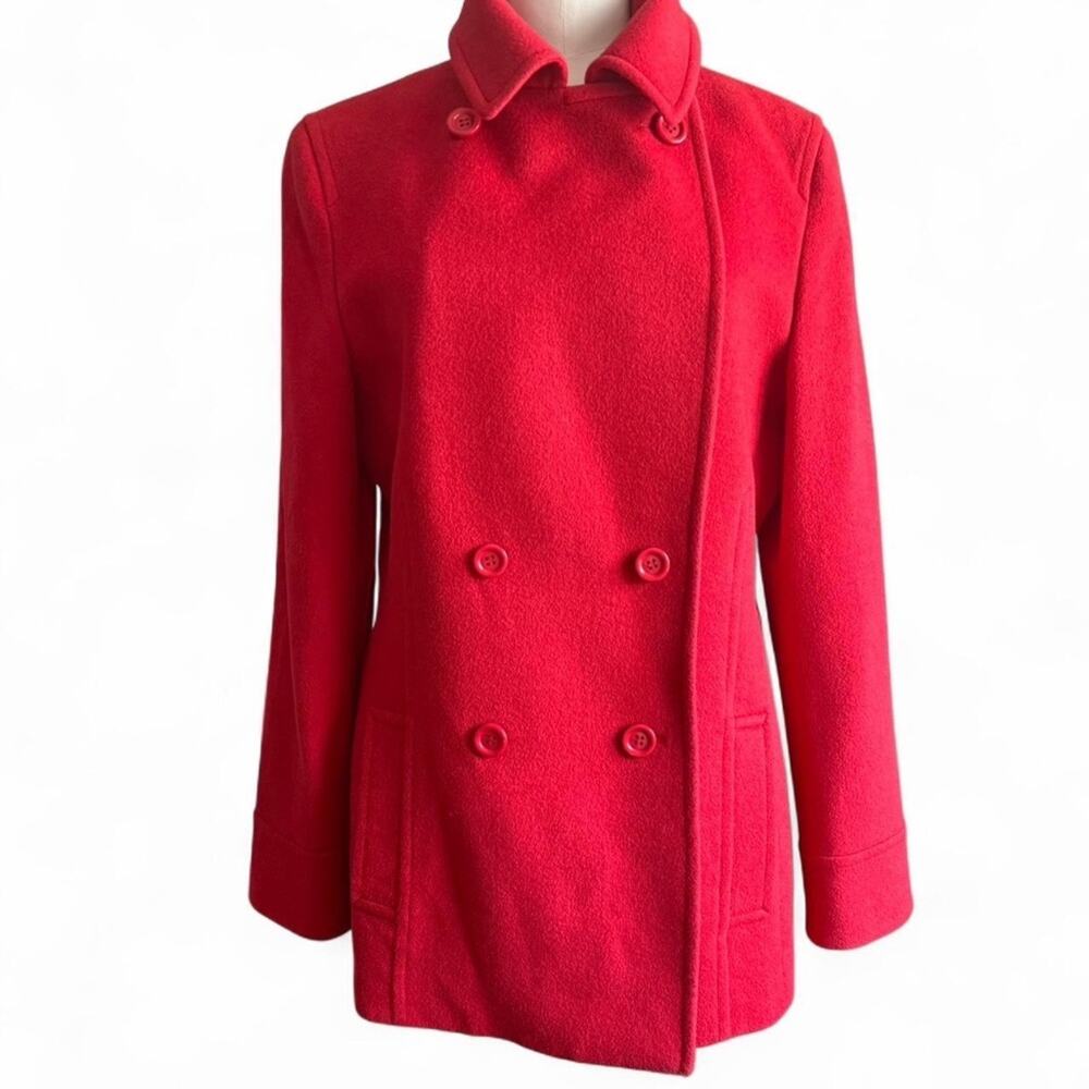 Cashmere Boutique Double Breasted Pea Coat | Cashmere Wool Blend (size 12)